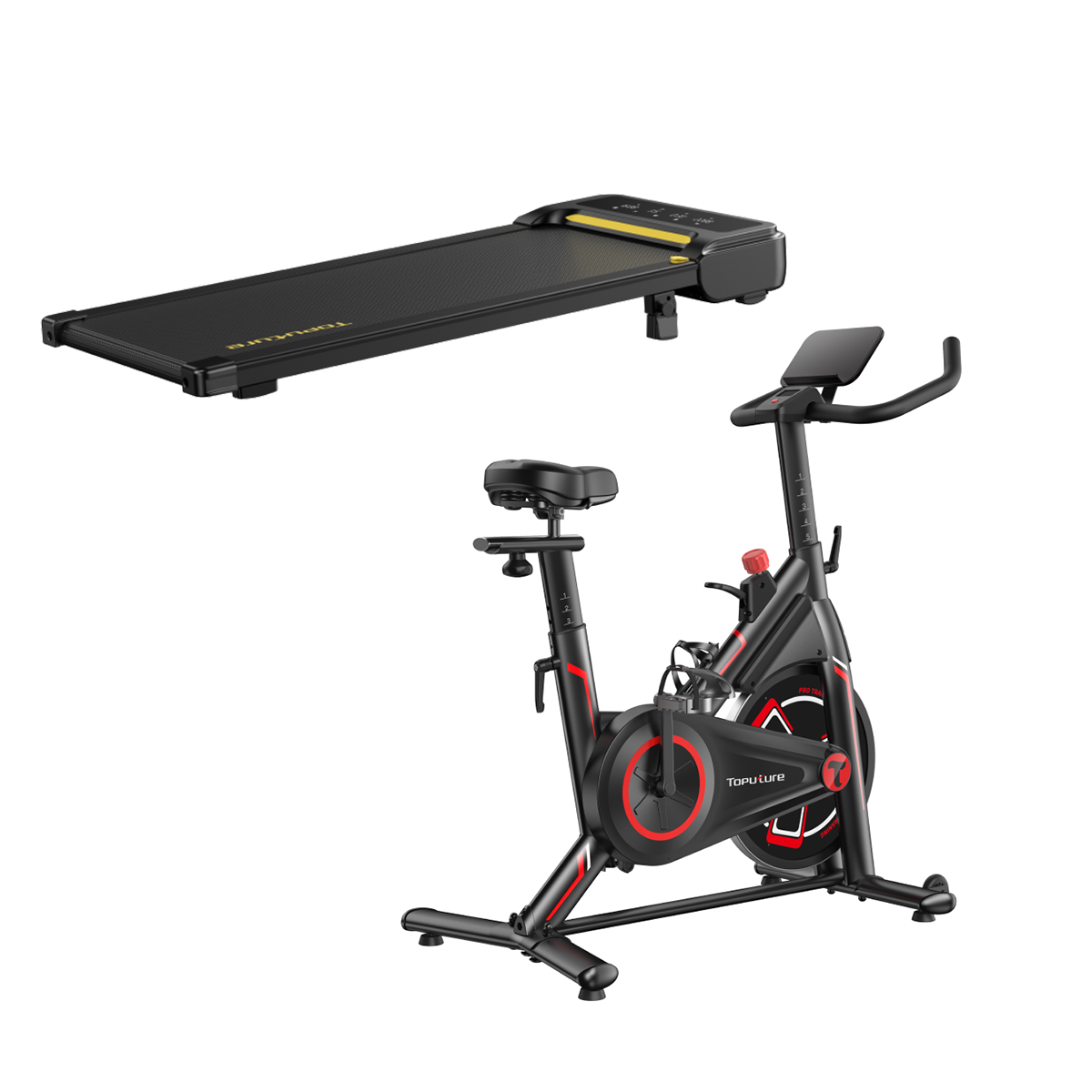 Smart Love Motion Bundle TEB3 Exercise Bike And TP3 Portable Walking Pad For Home Gym
