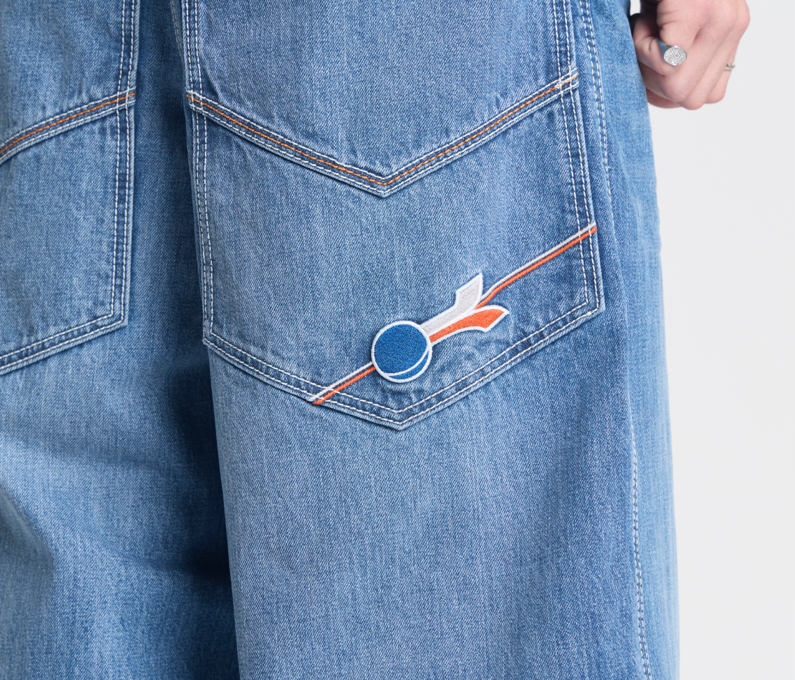 Planet K Jeans 26 Inch Bottom Leg Opening 90s Medium Wash Hidden Stash Pocket