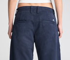 W Old Skool 24 Inch Navy Chino Pants With Hidden Stash Pocket And Coin Pocket Bottom Leg Opening Design