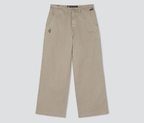 W Old Skool Khaki Chino Pants With Hidden Stash Pocket And Coin Pocket 24 Inch Bottom Leg Opening