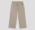 W Old Skool Khaki Chino Pants With Hidden Stash Pocket And Coin Pocket 24 Inch Bottom Leg Opening