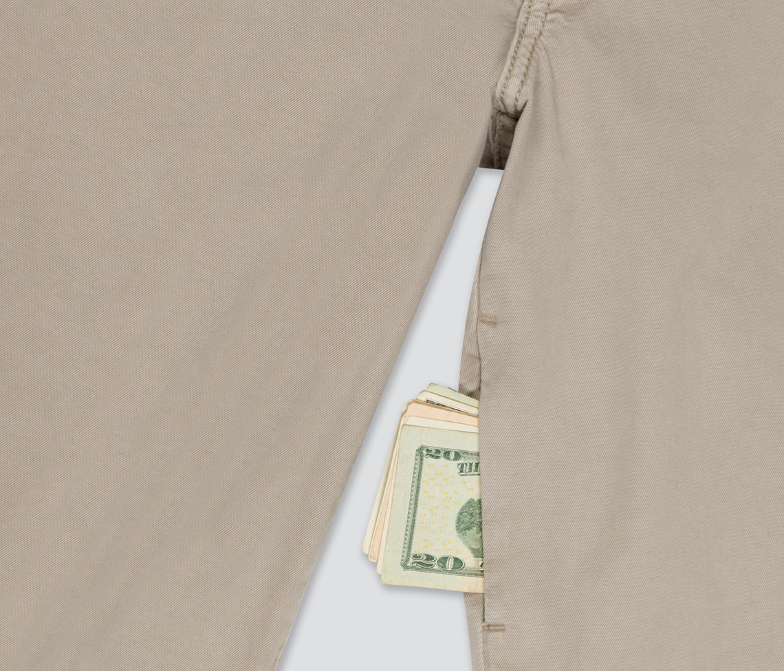 W Old Skool Khaki Chino Pants With Hidden Stash Pocket And Coin Pocket 24 Inch Bottom Leg Opening
