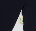W Old Skool 24 Inch Navy Chino Pants With Hidden Stash Pocket And Coin Pocket Bottom Leg Opening Design