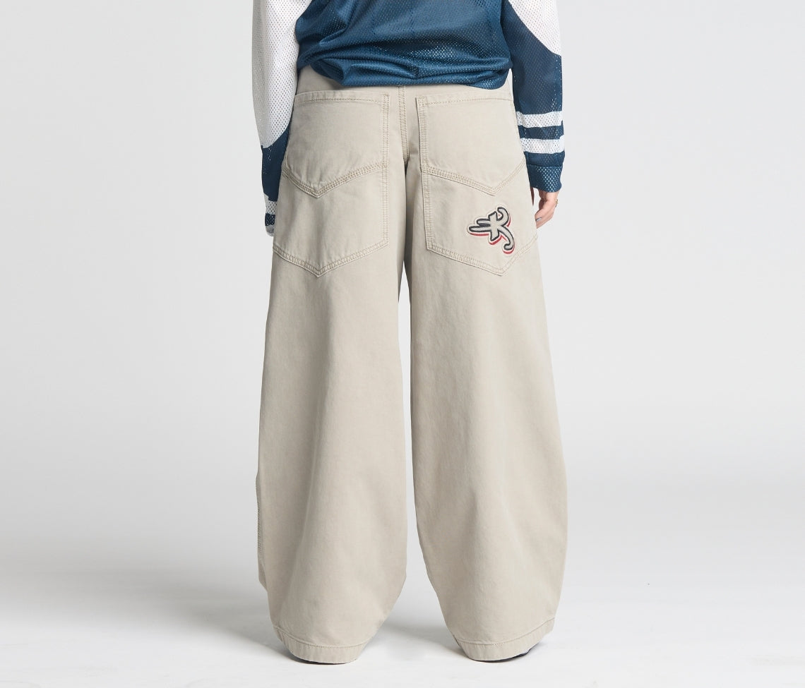 Womens Astro K Khaki Twill Pants With Hidden Stash Pocket And 26 Inch Bottom Leg Opening