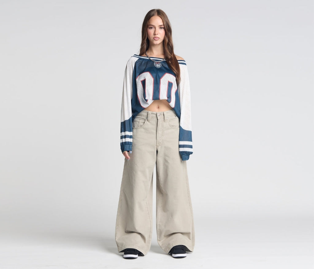 Womens Astro K Khaki Twill Pants With Hidden Stash Pocket And 26 Inch Bottom Leg Opening