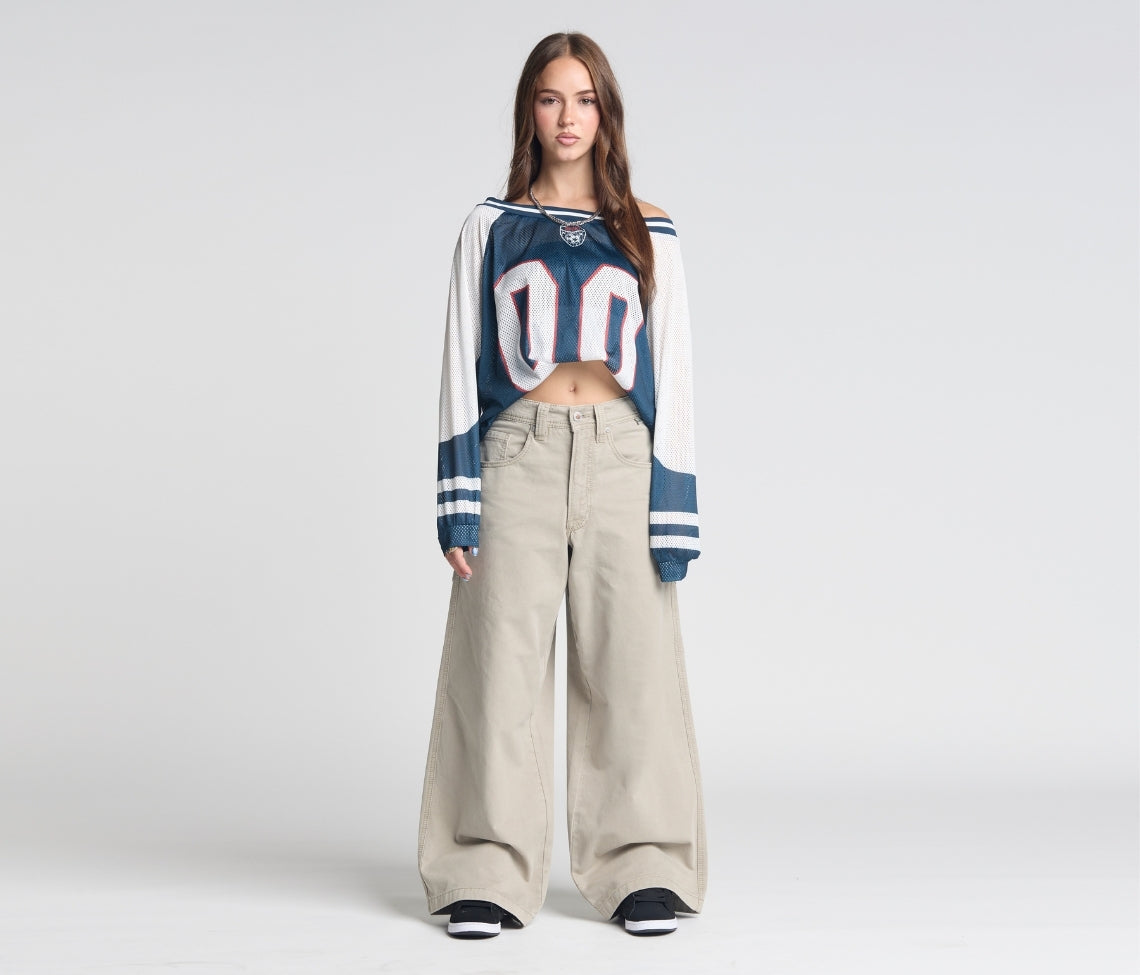 Womens Astro K Khaki Twill Pants With Hidden Stash Pocket And 26 Inch Bottom Leg Opening