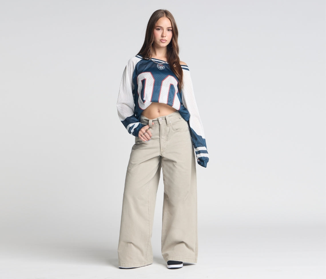 Womens Astro K Khaki Twill Pants With Hidden Stash Pocket And 26 Inch Bottom Leg Opening