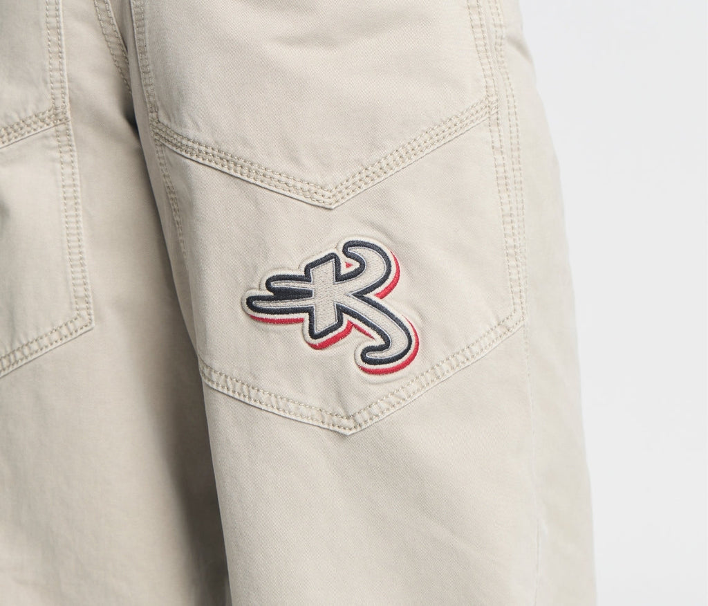 Womens Astro K Khaki Twill Pants With Hidden Stash Pocket And 26 Inch Bottom Leg Opening