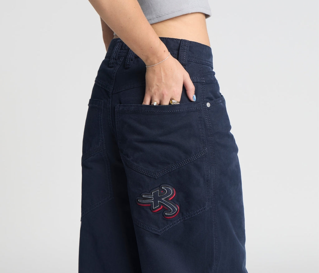Astro K 26 Inch Navy Twill Pants With Hidden Stash Pocket And 26 Inch Bottom Leg Opening