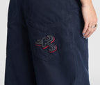 Astro K 26 Inch Navy Twill Pants With Hidden Stash Pocket And 26 Inch Bottom Leg Opening