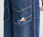 Women Planet K Jeans 26 Inch Azul Dark Wash With Hidden Stash Pocket And 26 Inch Bottom Leg Opening