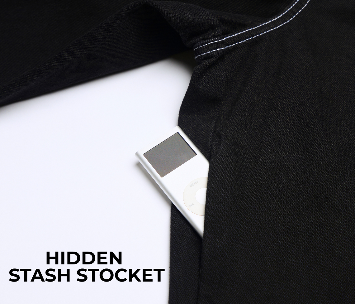 Reflektive K Hole 26 Inch Super Black Rinse Pants With Hidden Stash Pocket And Reflective Embroidery