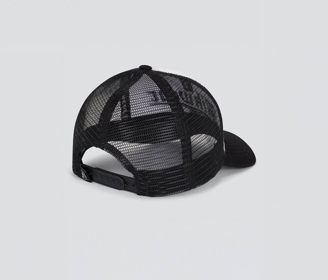 Kik Wear White Denim Trucker Cap Six Panel Adjustable Snapback With Curved Brim Unisex