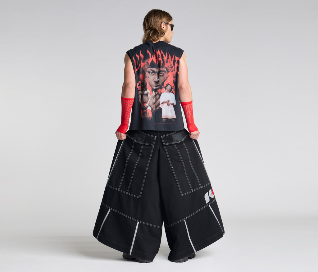 69ERS 69 Inch Super Black Rinse Denim Jeans With Bottom Leg Opening And Long Inseam