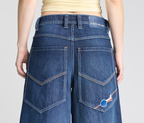 Women Planet K Jeans 26 Inch Azul Dark Wash With Hidden Stash Pocket And 26 Inch Bottom Leg Opening