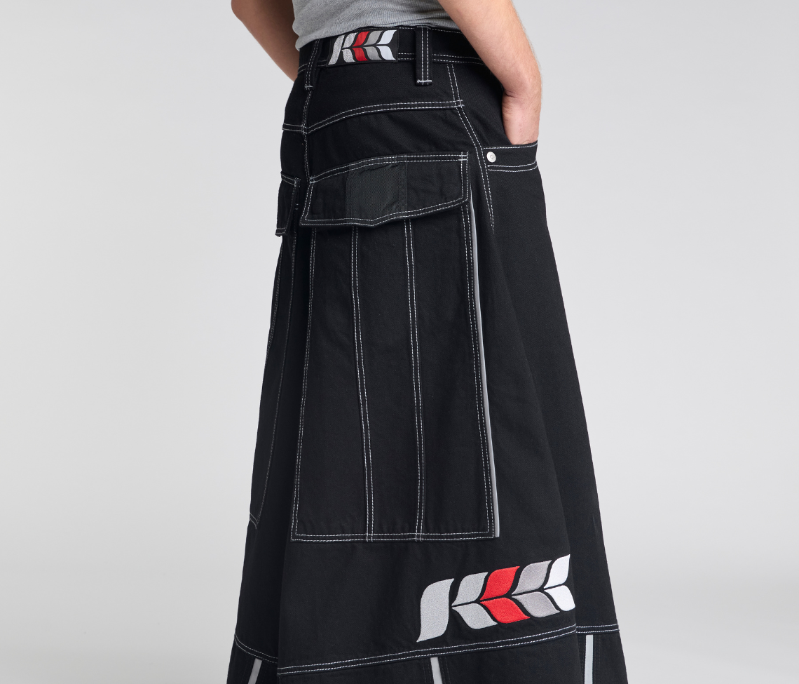 69ERS 69 Inch Super Black Rinse Denim Jeans With Bottom Leg Opening And Long Inseam