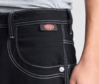 69ERS 69 Inch Super Black Rinse Denim Jeans With Bottom Leg Opening And Long Inseam