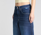 Women Planet K Jeans 26 Inch Azul Dark Wash With Hidden Stash Pocket And 26 Inch Bottom Leg Opening
