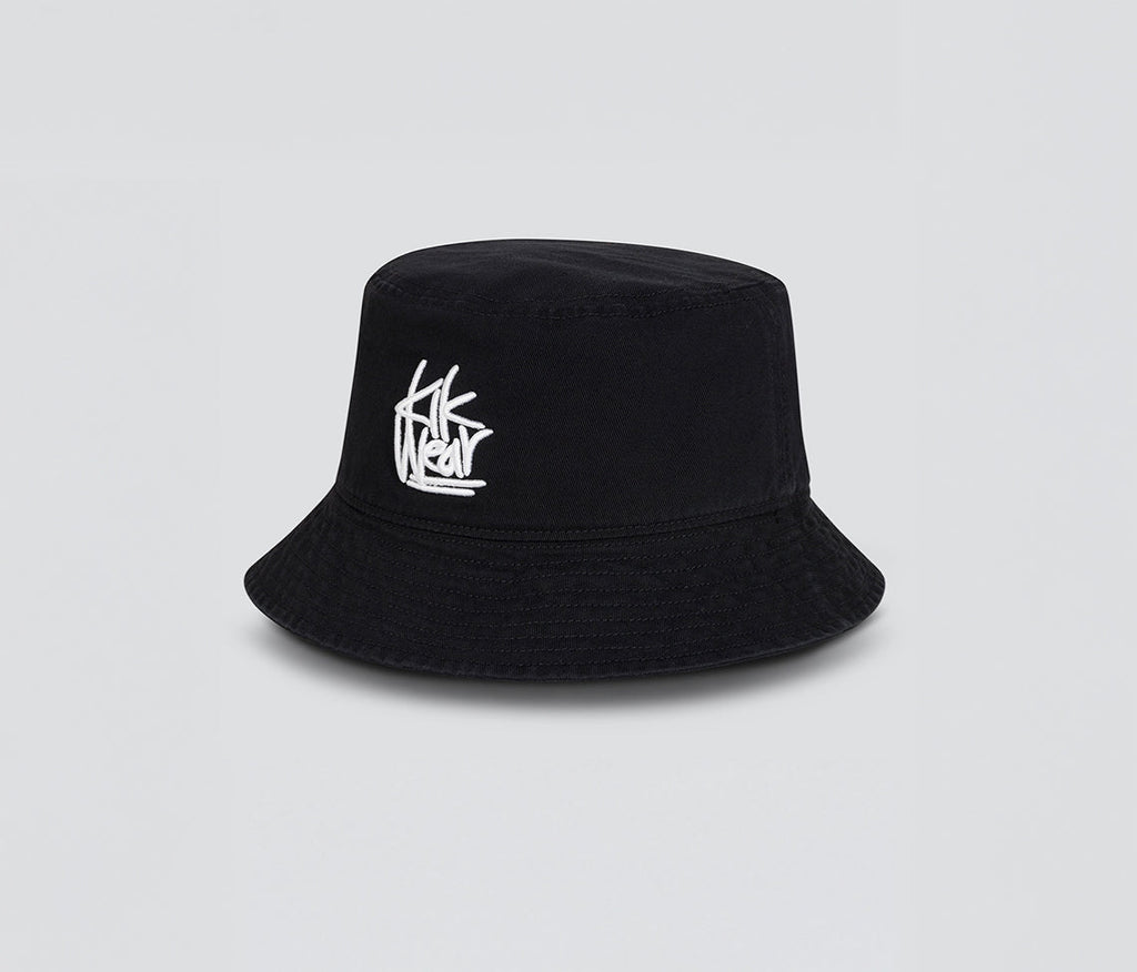 Trademark Twill Bucket Hat Black One Size Stacked Twill Hat for Men and Women Outdoor Casual
