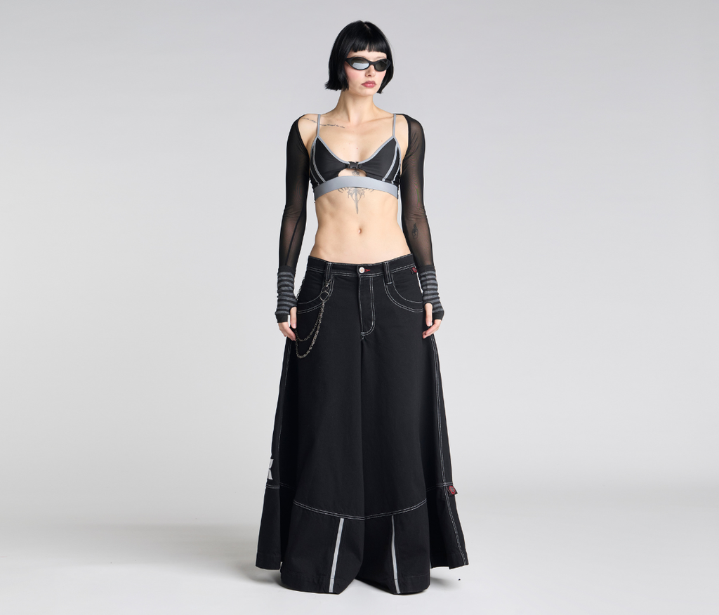 W 69ERS 69 Inch Super Black Rinse Denim Jeans With Bottom Leg Opening And Durable Comfort Fit