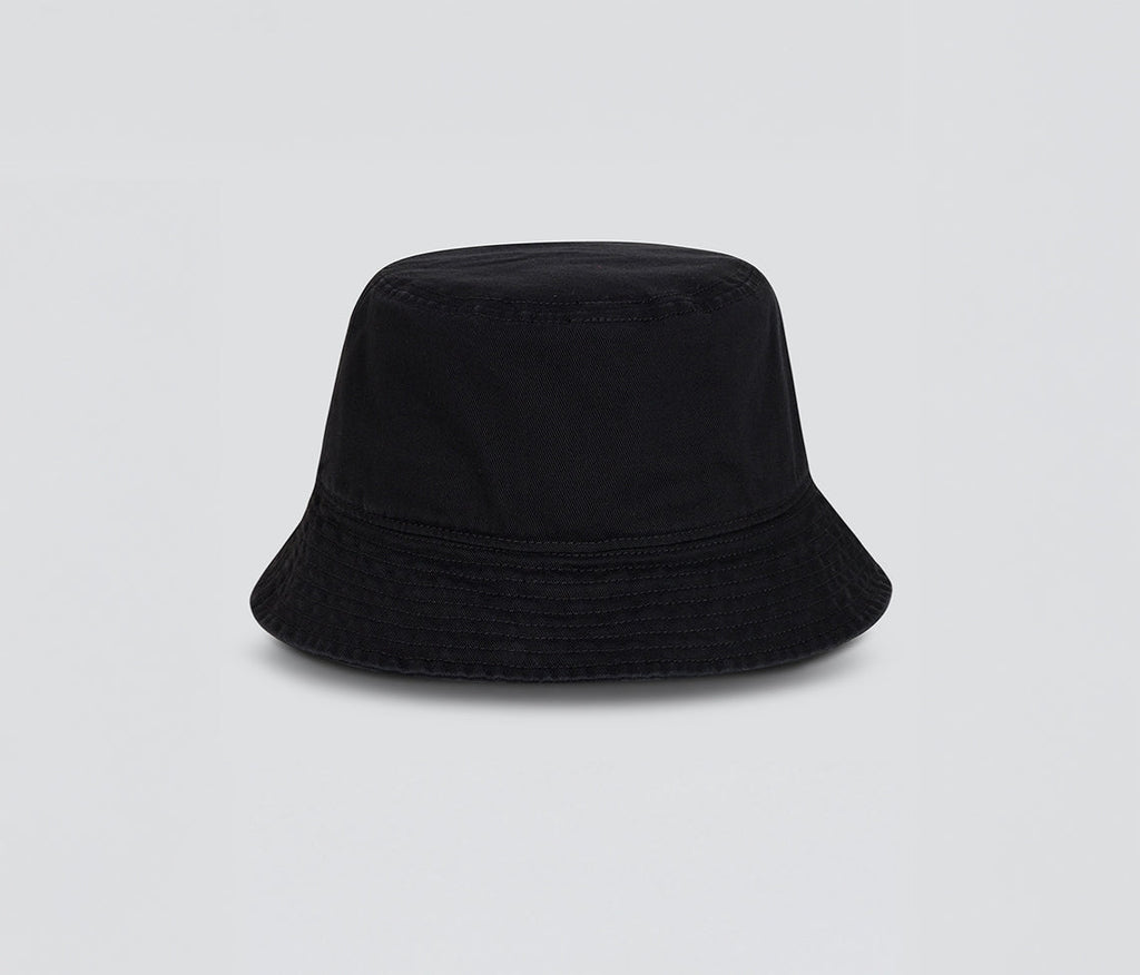 Trademark Twill Bucket Hat Black One Size Stacked Twill Hat for Men and Women Outdoor Casual