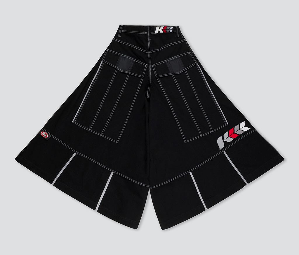 69ERS 69 Inch Super Black Rinse Denim Jeans With Bottom Leg Opening And Long Inseam