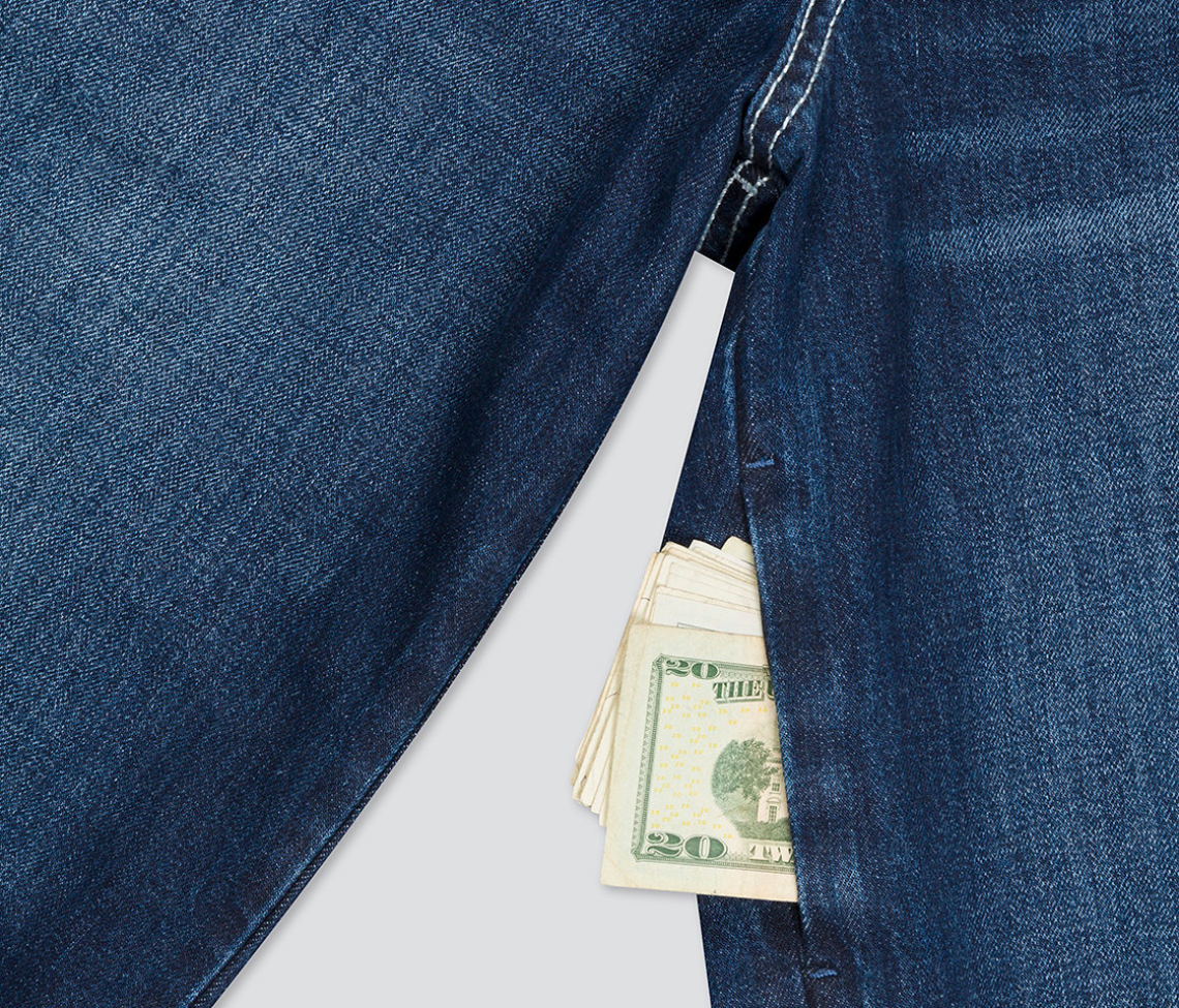 Planet K Jeans Azul Dark Wash 26 Inch Bottom Leg Opening With Hidden Stash Pocket