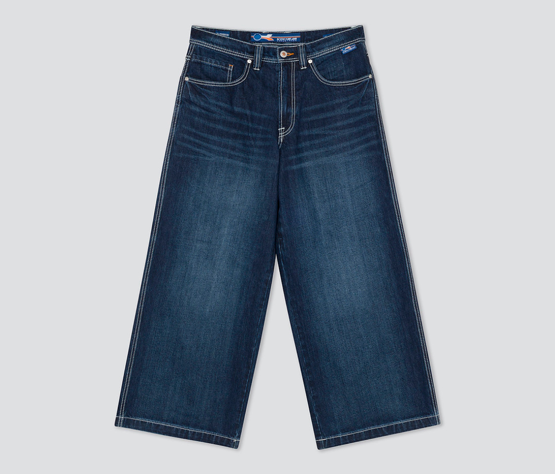 Planet K Jeans Azul Dark Wash 26 Inch Bottom Leg Opening With Hidden Stash Pocket