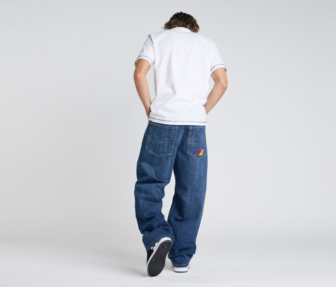 Epik Chill 23 Inch Azul Dark Wash Denim Jeans With Bottom Leg Opening For Comfortable Everyday Wear