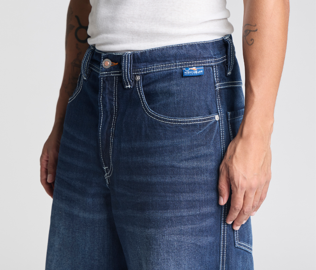 Planet K Jeans Azul Dark Wash 26 Inch Bottom Leg Opening With Hidden Stash Pocket