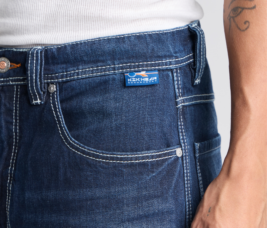 Planet K Jeans Azul Dark Wash 26 Inch Bottom Leg Opening With Hidden Stash Pocket