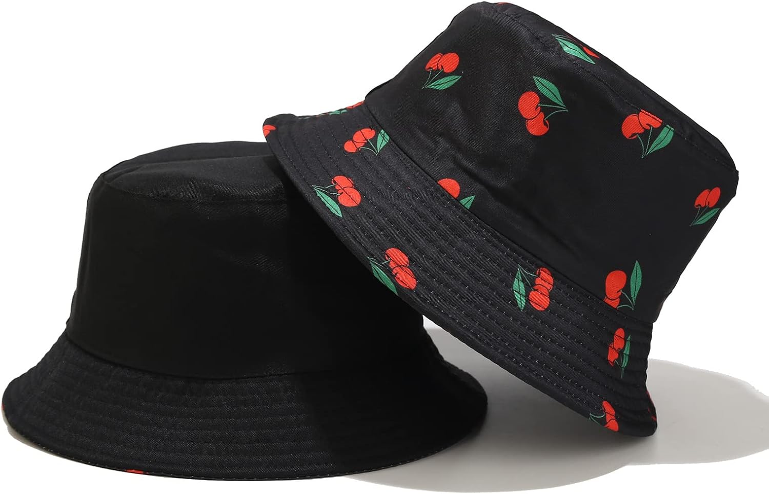Banana Print Bucket Hat Novelty Fruit Pattern Fisherman Cap Summer Reversible Packable Sun Hats