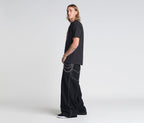 Reflektive K Hole 26 Inch Super Black Rinse Pants With Hidden Stash Pocket And Reflective Embroidery