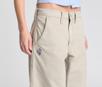 W Old Skool Khaki Chino Pants With Hidden Stash Pocket And Coin Pocket 24 Inch Bottom Leg Opening