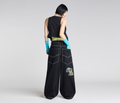 W Magic Mushroom 26 Inch Bottom Leg Opening Super Black Rinse Jeans With Hidden Stash Pocket