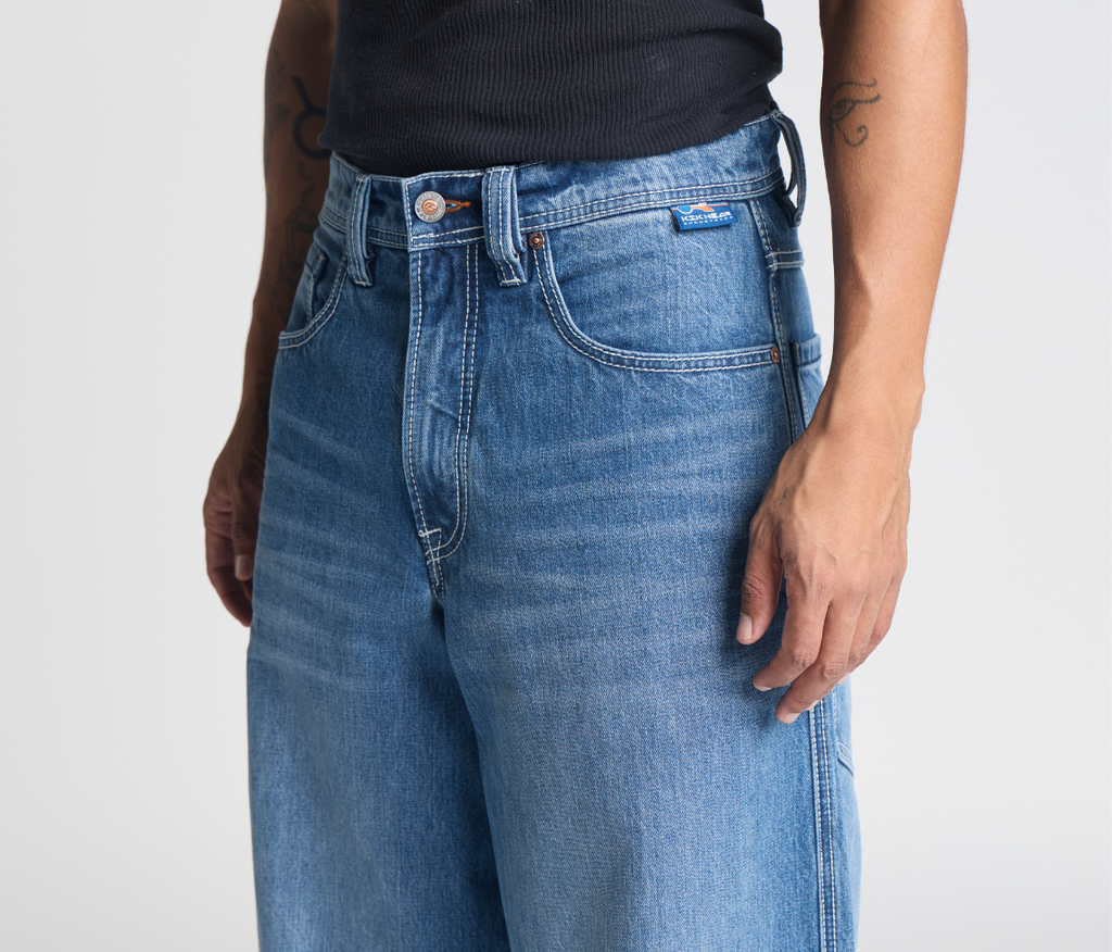 Planet K Jeans 26 Inch Bottom Leg Opening 90s Medium Wash Hidden Stash Pocket