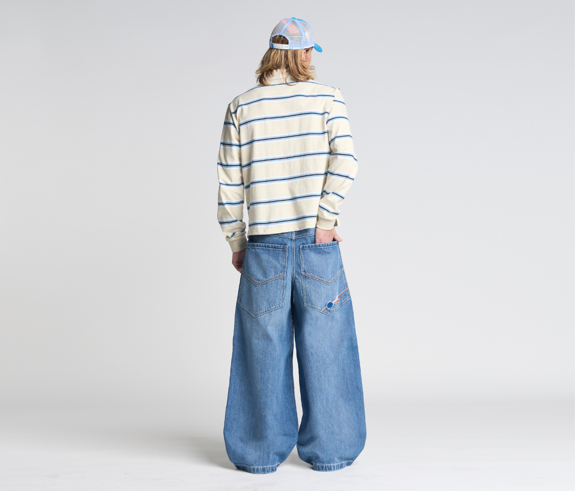 Planet K Jeans 26 Inch Bottom Leg Opening 90s Medium Wash Hidden Stash Pocket