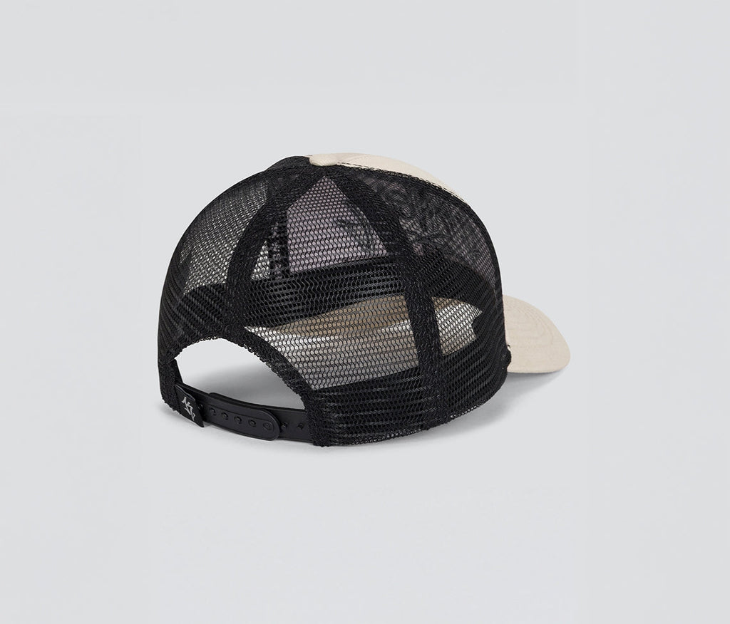 Kikwear Denim Trucker Cap Natural One Size Unisex Casual Everyday Hat Washed Denim Finish Breathable Lightweight Summer