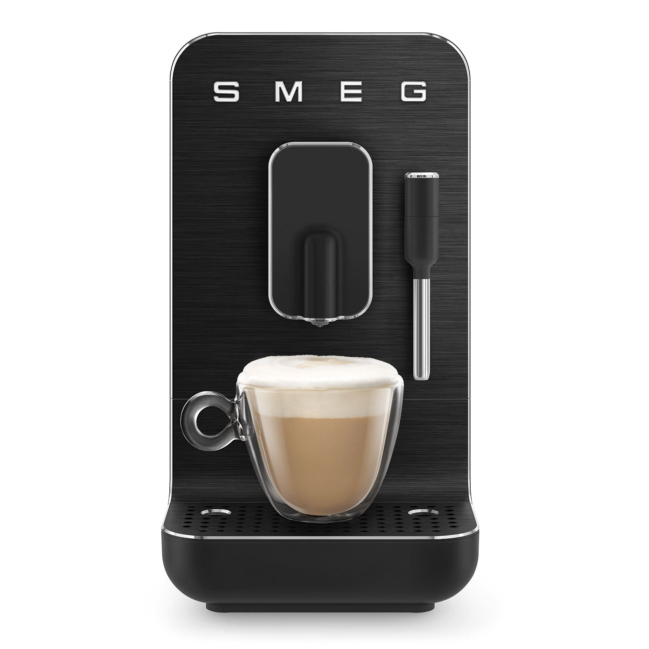 SMEG BCC12 Fully Automatic Espresso Machine with Steam Wand - Full Black