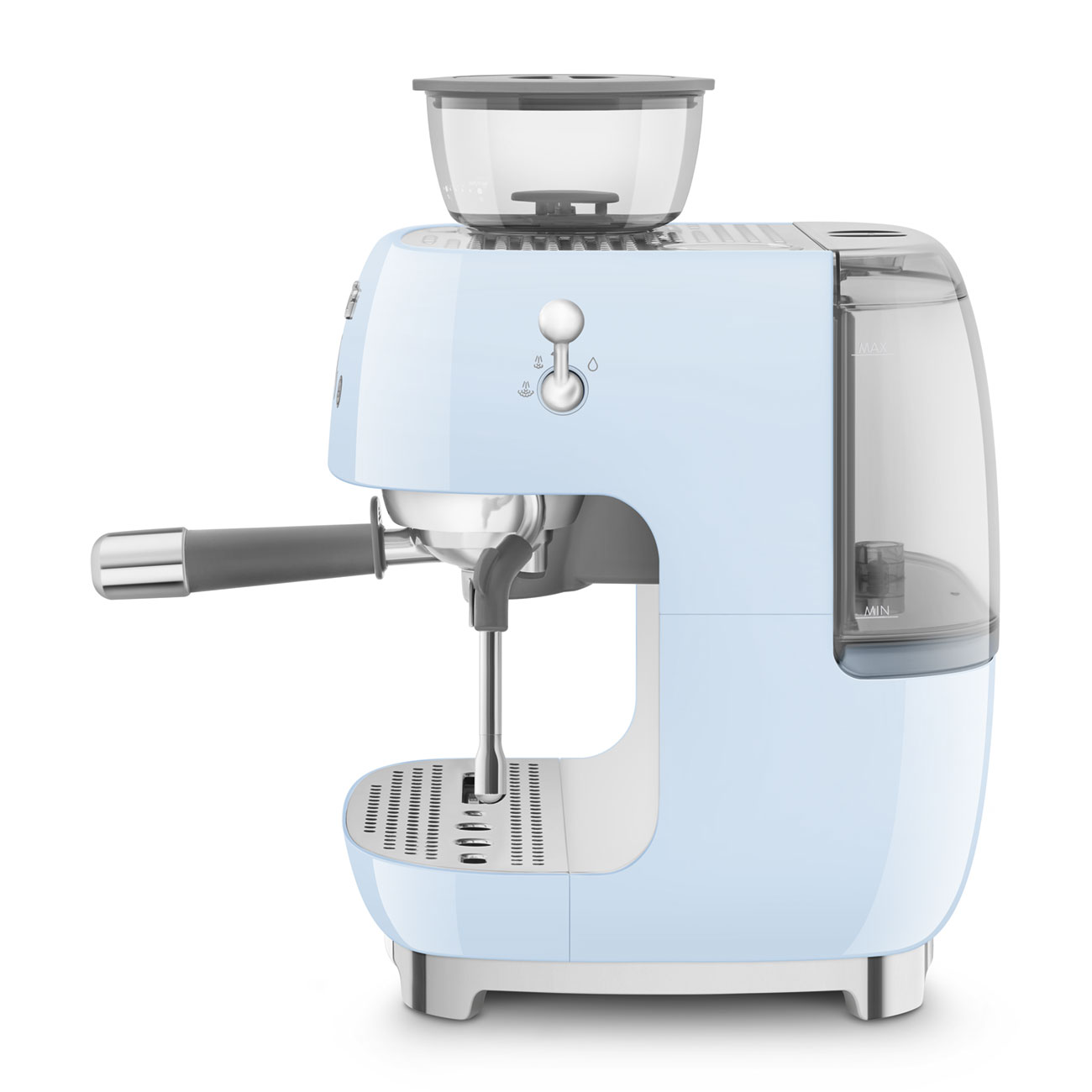 SMEG EGF03 Espresso Coffee Machine with Built-In Grinder - Pastel Blue