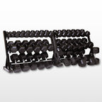 5-100 Lb Hex Dumbbell Set with 2 Stands