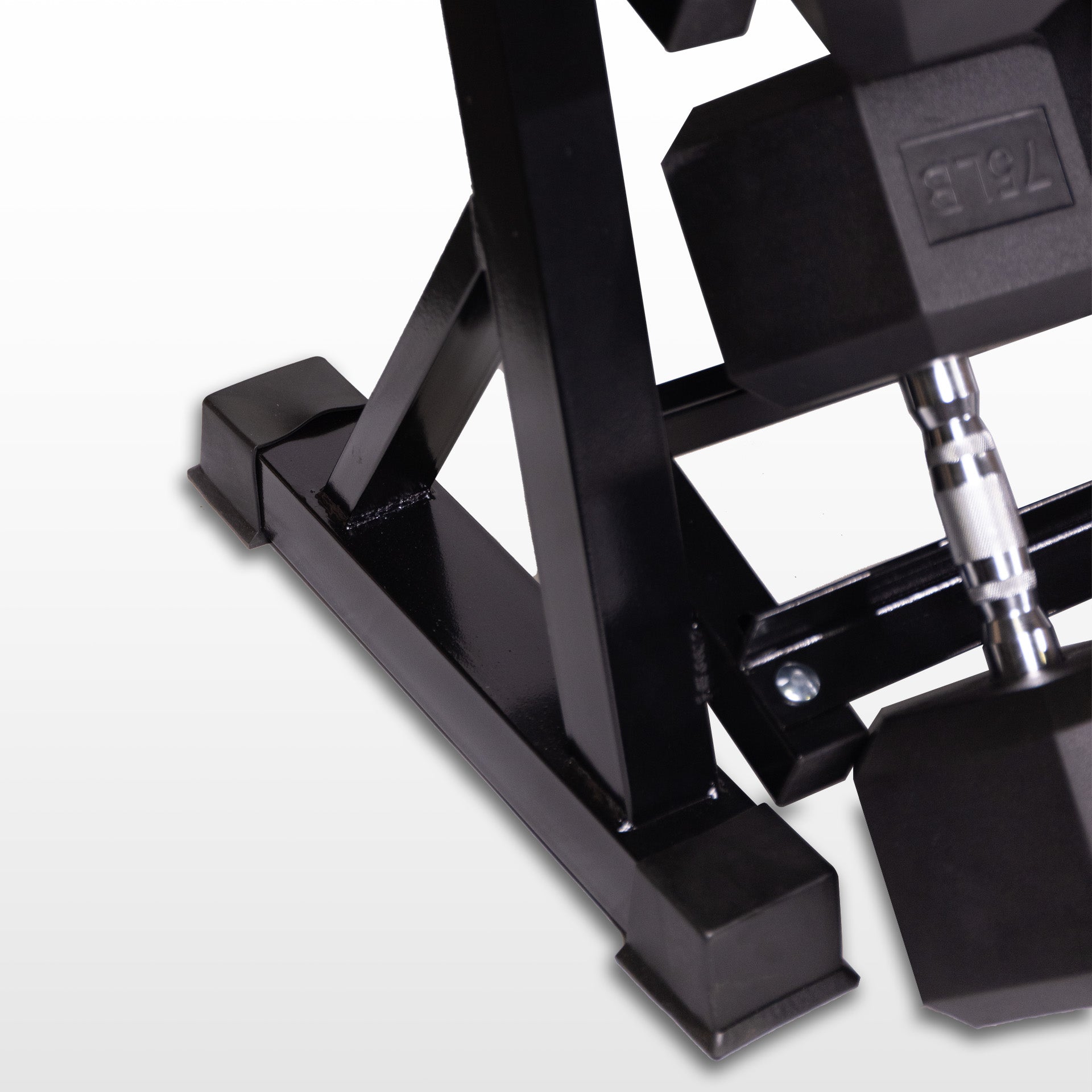 5-100 Lb Hex Dumbbell Set with 2 Stands