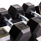 5-100 Lb Hex Dumbbell Set with 2 Stands