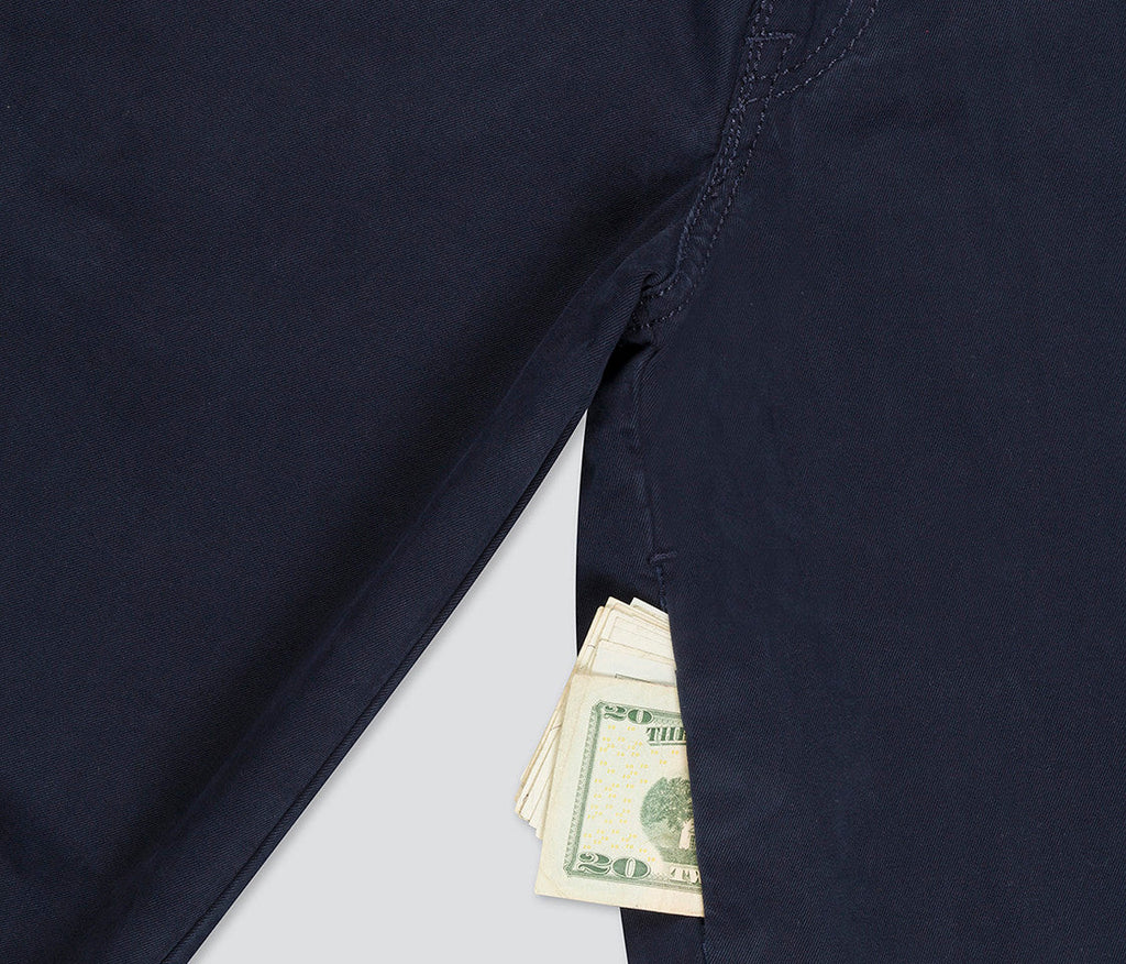 Astro K 26 Inch Navy Twill Pants With Hidden Stash Pocket And 26 Inch Bottom Leg Opening