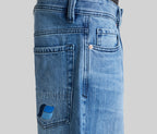 Epik Chill 23 Inch Jeans With Bottom Leg Opening Vintage 90s Medium Wash Denim For Casual Everyday Wear