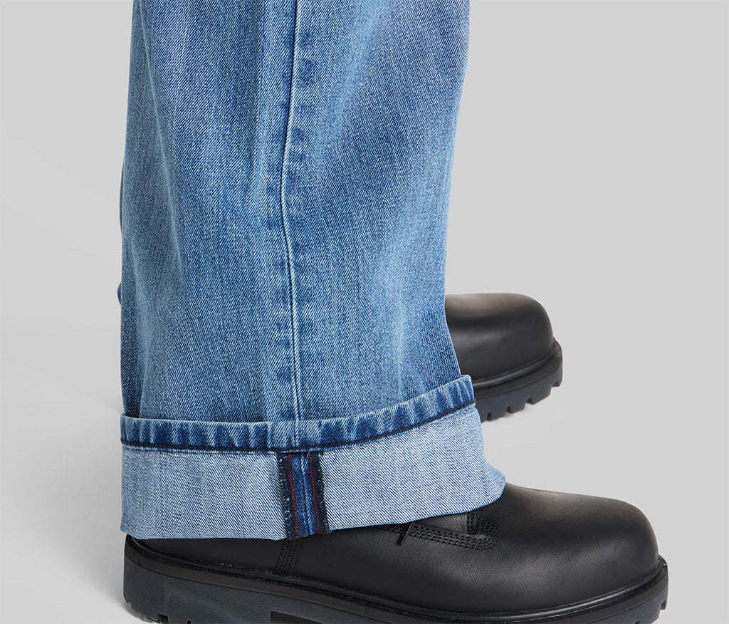 Epik Chill 23 Inch Jeans With Bottom Leg Opening Vintage 90s Medium Wash Denim For Casual Everyday Wear