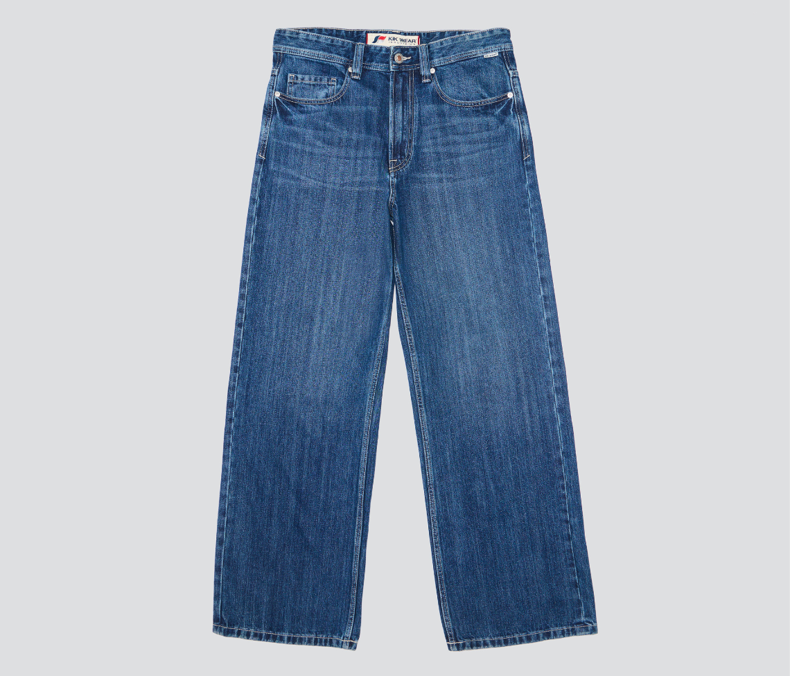 Epik Chill 23 Inch Azul Dark Wash Denim Jeans With Bottom Leg Opening For Comfortable Everyday Wear