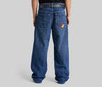 Epik Chill 23 Inch Azul Dark Wash Denim Jeans With Bottom Leg Opening For Comfortable Everyday Wear