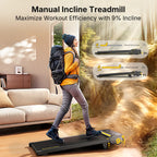 Toputure TP3 Portable Walking Pad 9% Incline 2.5HP Quiet Under 45dB LED Touch Display Remote App