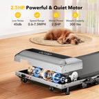 Toputure TP2 Walk Run Treadmill With 7 Incline 0.6-7.5 mph LED Display App Compatible Portable